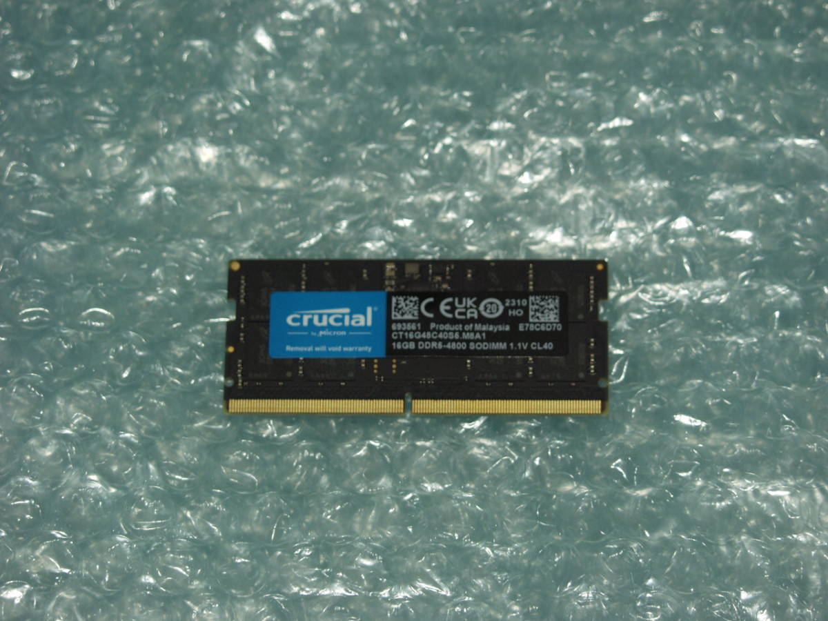 ■□crucial DDR5-4800(PC5-38400) 16GB(16GBx1枚) 中古動作品□■