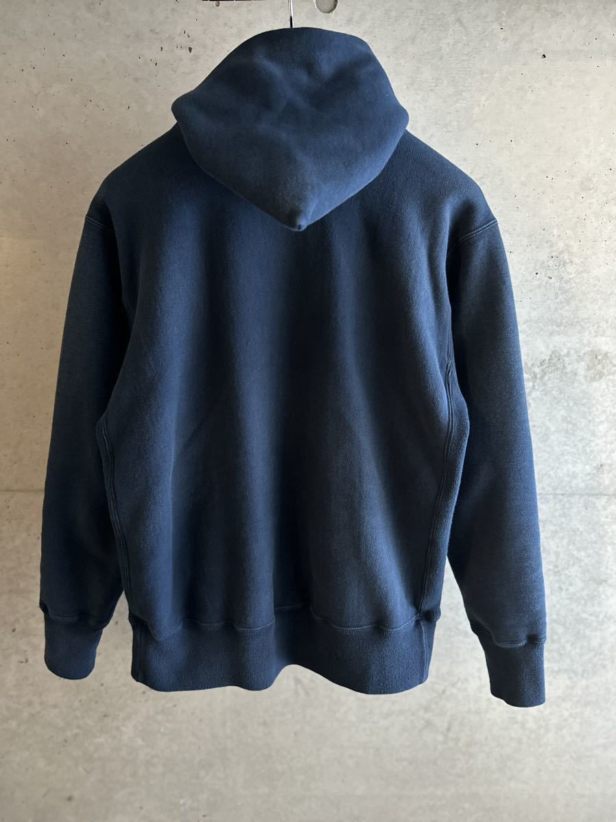 【1回着用/タグ有】A.PRESSE 24SS Vintage Half Zip Sweat Hoodie ネイビー サイズ2/アプレッセ スウェット パーカー デニム シャツ パンツ_画像3