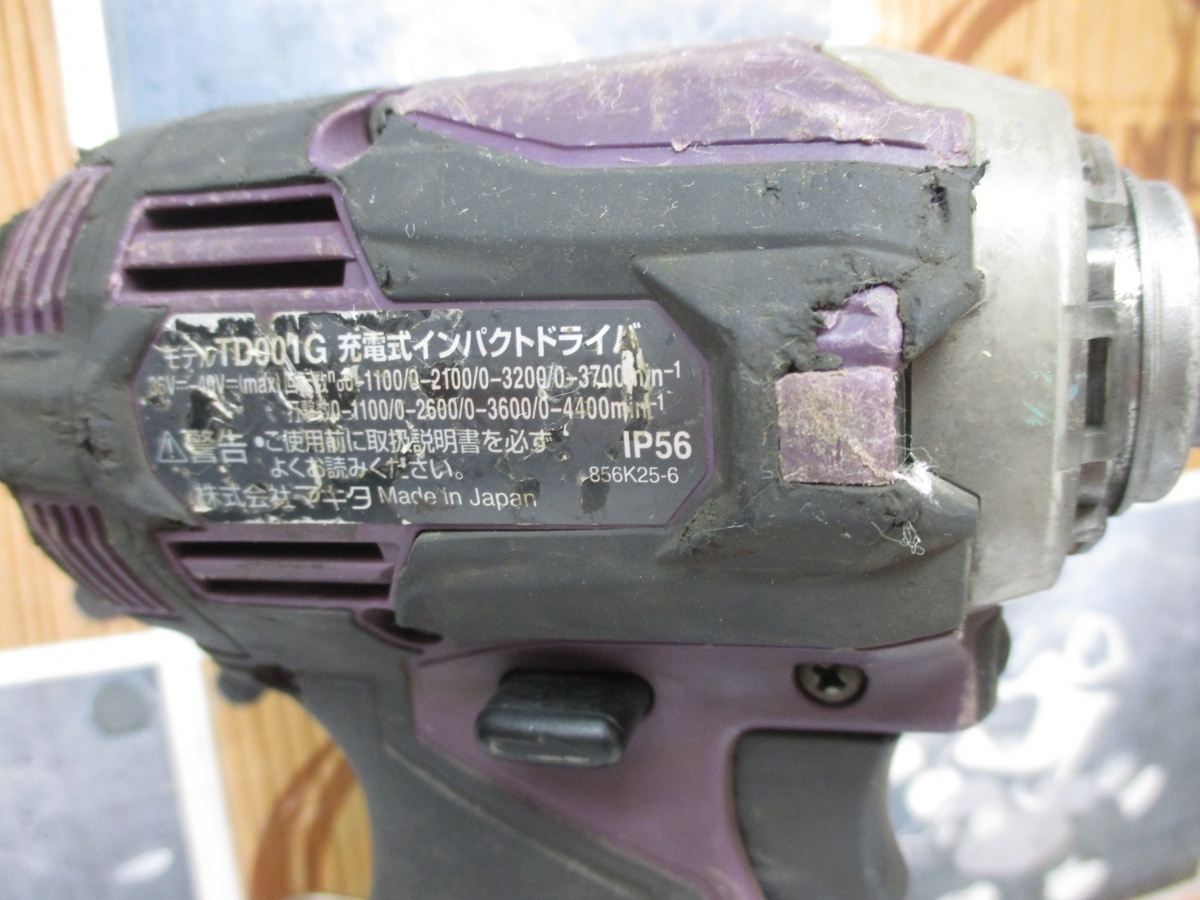 makita マキタ TD001G インパクトドライバ 40V 本体+バッテリー1 中古品 【ハンズクラフト宜野湾店】_画像3