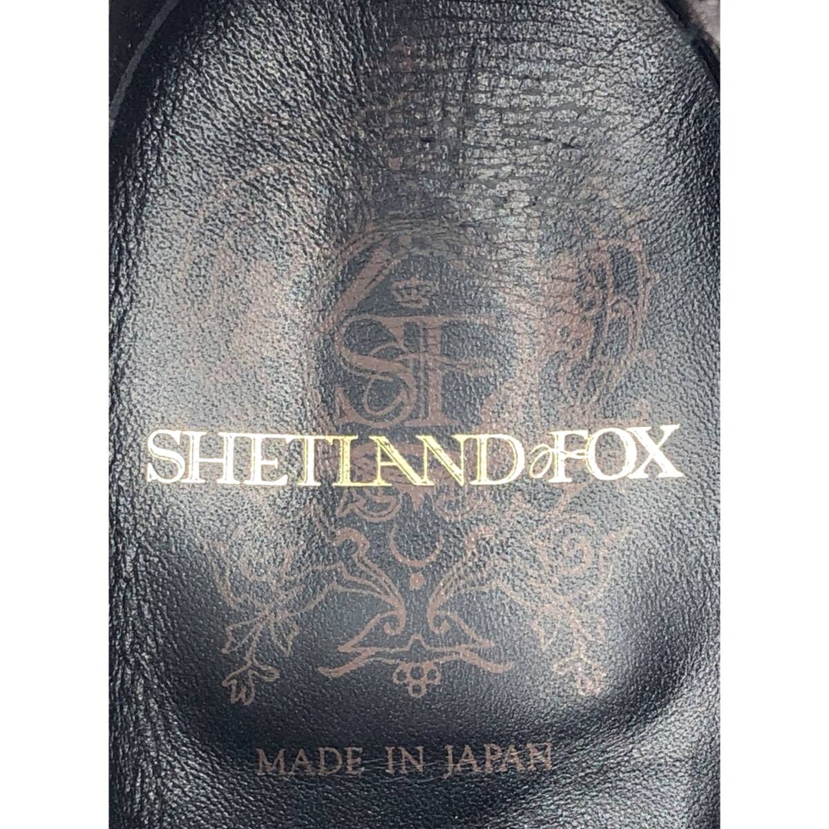 即決 SHETLANDFOX シェットランドフォックス 25.5cm 7.5 3048SF メンズ レザーシューズ ストレートチップ 茶 ブラウン 革靴 皮靴 ビジネス