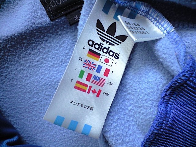 即決 adidas originals 70s 復刻 曲がりポケット ジャージ 青 x 即決 adidas originals 70s 復刻 曲がりポケット ジャージ 青 x
