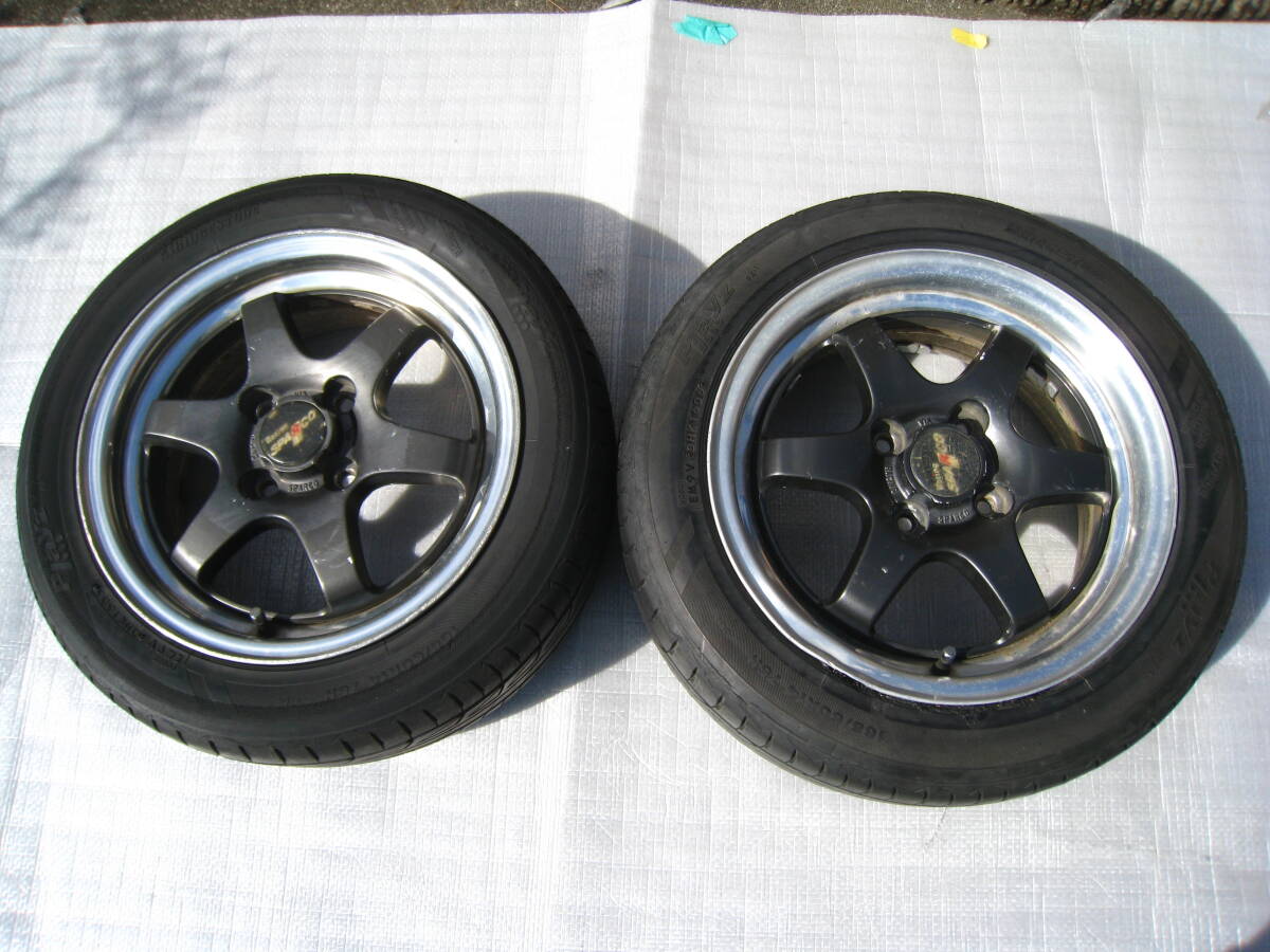 ★ Racing SPARCO レーシング スパルコ N1 14インチ 6J +40 PCD100 アルミセット 2本 ☆ ガンメタ ☆ ビート BEAT PP1 ☆_画像1