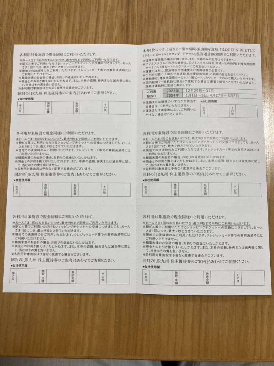 JR九州 グループ株主優待２５００円分　JR九州高速船 _画像2