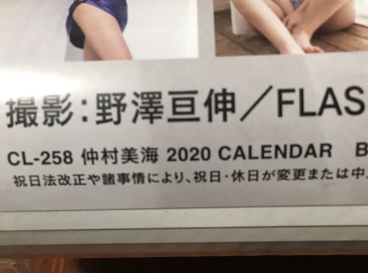 【未開封品】仲村美海 2020年 カレンダー 壁掛け B2の画像4