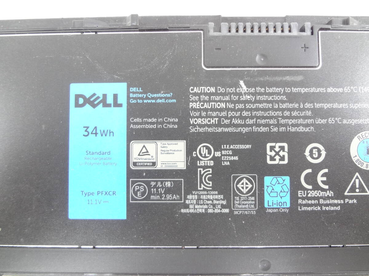 1個在庫　★DELL　純正バッテリー　PFXCR　11.1V　34Wh★　動作品　_画像2