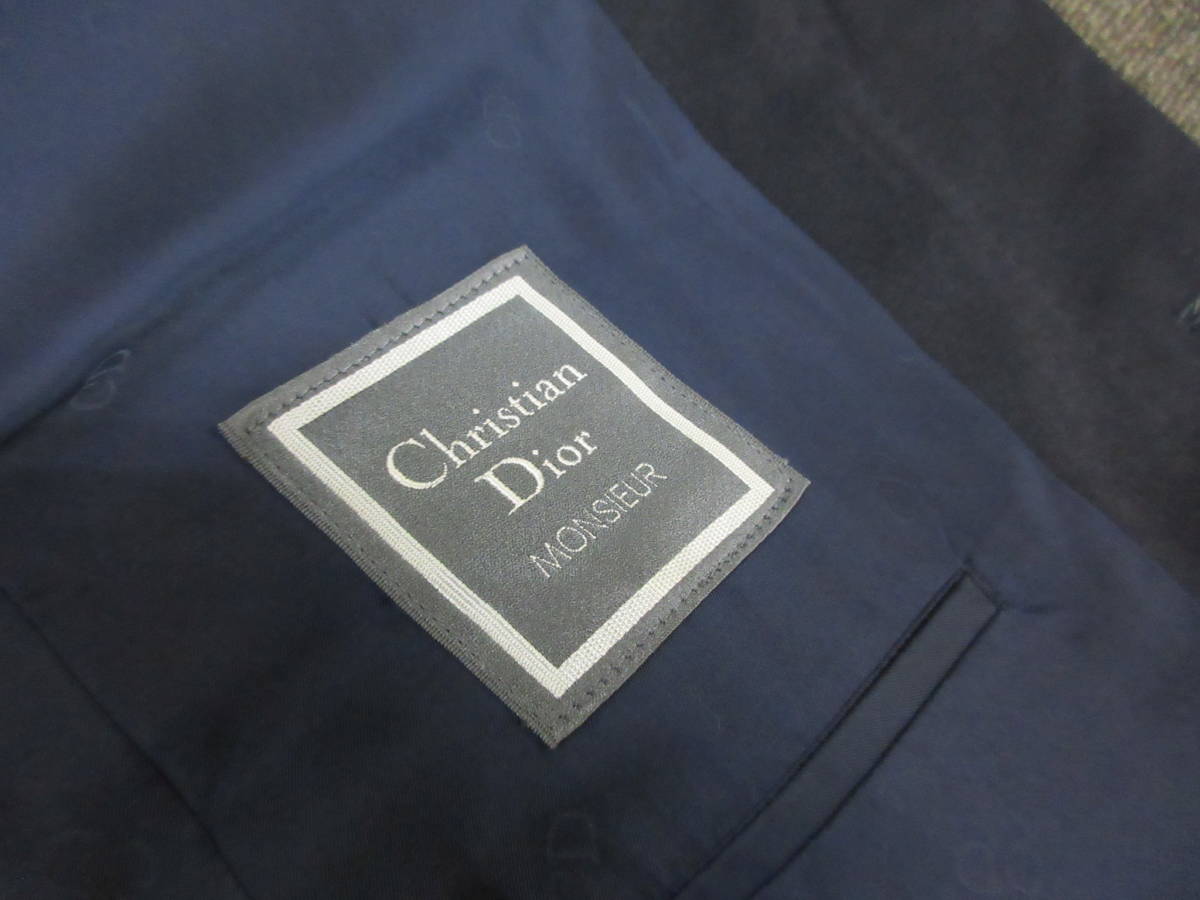 90s Christian Dior スーツ 165 濃紺 ヴィンテージ オールド アーカイブ ディオール セットアップ 上下 ブレザー ジャケット スラックス_画像9