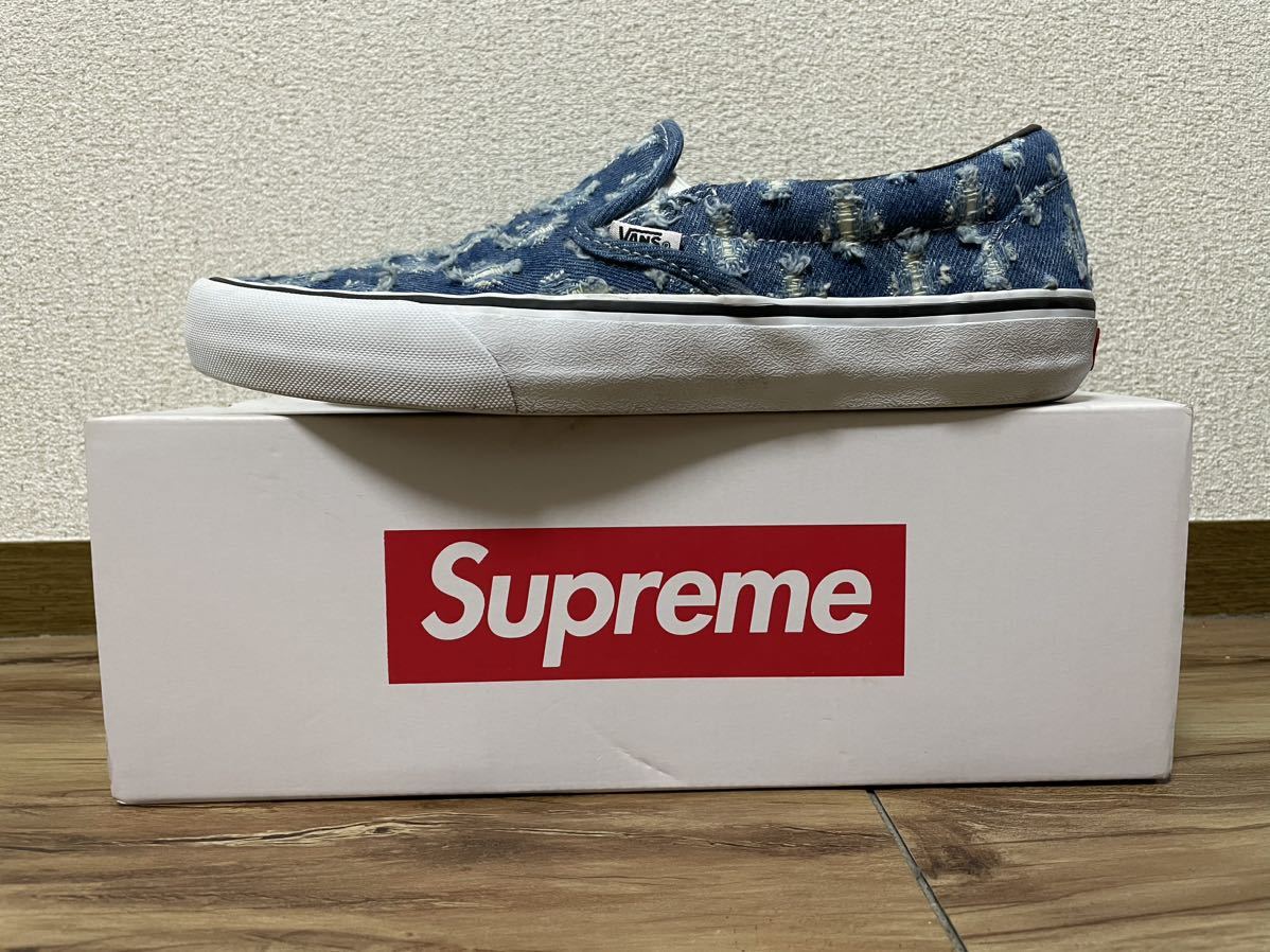 Supreme Vans Slip-On Pro Blue Denim 28.5cm シュプリーム バンズ スリッポン デニム_画像1