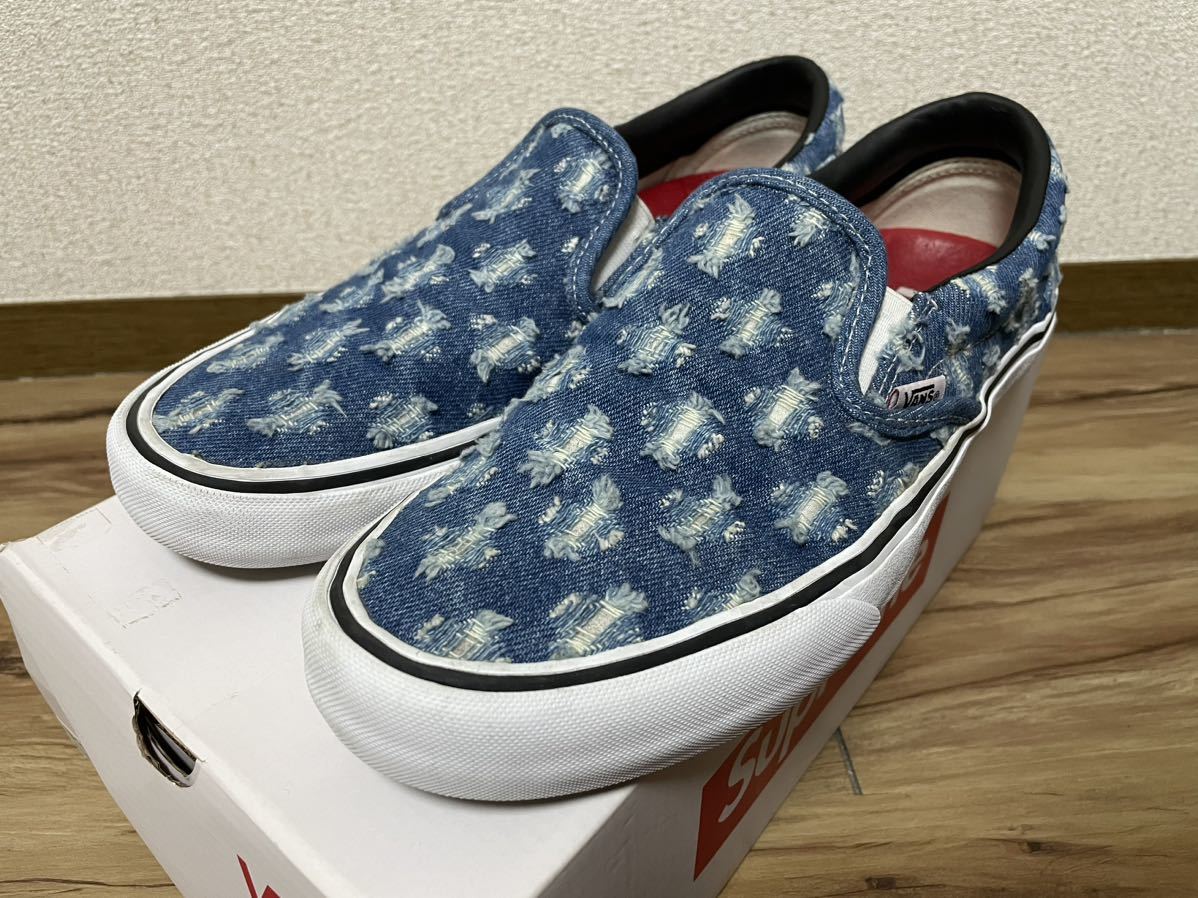 Supreme Vans Slip-On Pro Blue Denim 28.5cm シュプリーム バンズ スリッポン デニム_画像2