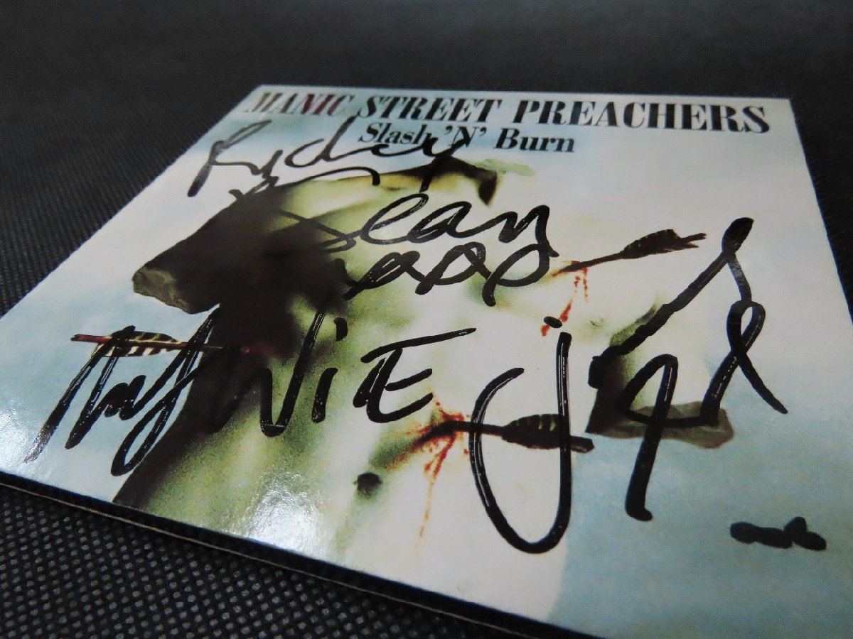 ※◇P213/直筆サイン入りCD/【 マニック・ストリート・プリーチャーズ 】MANIC STREET PREACHERS/Slash and burn/1円～_画像2