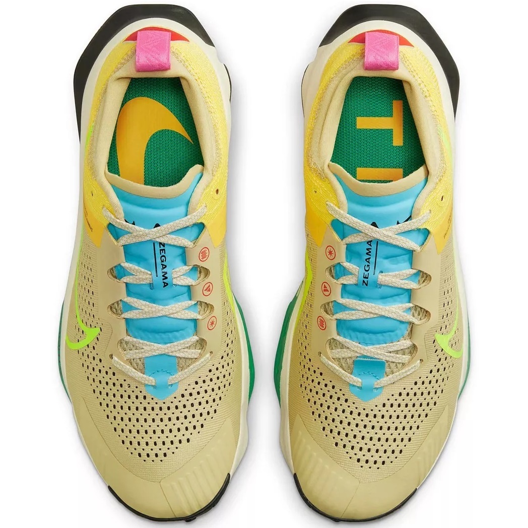 ☆NIKE ZOOMX ZEGAMA TRAIL 薄ベージュ/黄/薄青/蛍光黄/緑/ピンク 27.0cm ナイキ ズームX ゼガマ トレイル DH0623-700の画像8