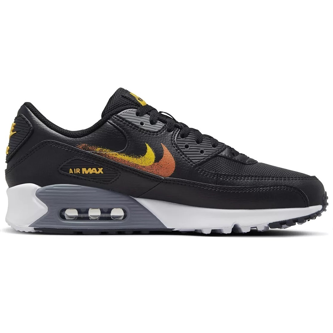 ☆NIKE AIR MAX 90 黒/オレンジ/黄/灰 29.5cm ナイキ エア マックス 90 FJ4229-001_画像2