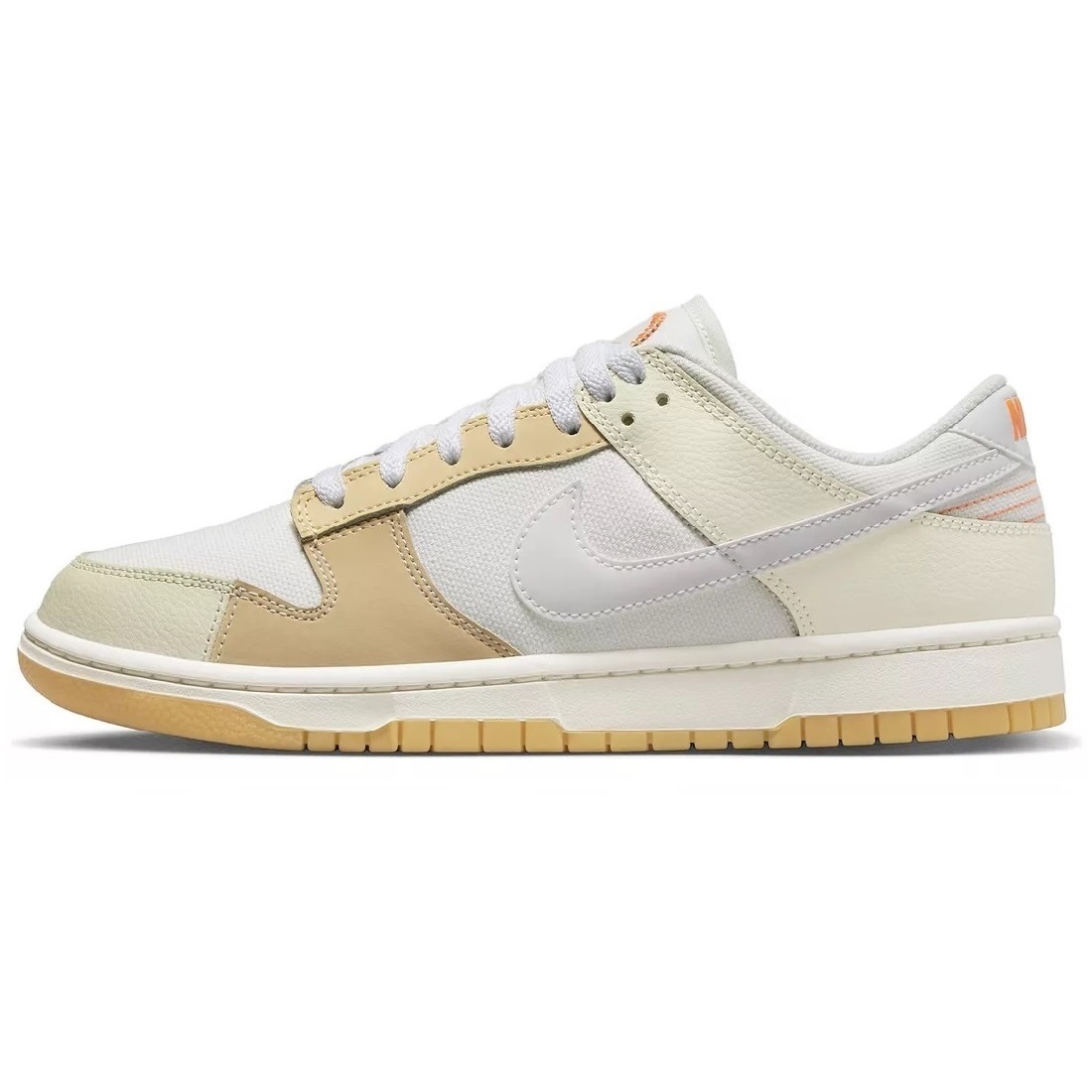 ☆NIKE DUNK LOW SE 淡白/生成り/白/ベージュ/薄茶 28.5cm ナイキ ダンク ロウ エスイー パッチワーク FJ5475-100_画像3