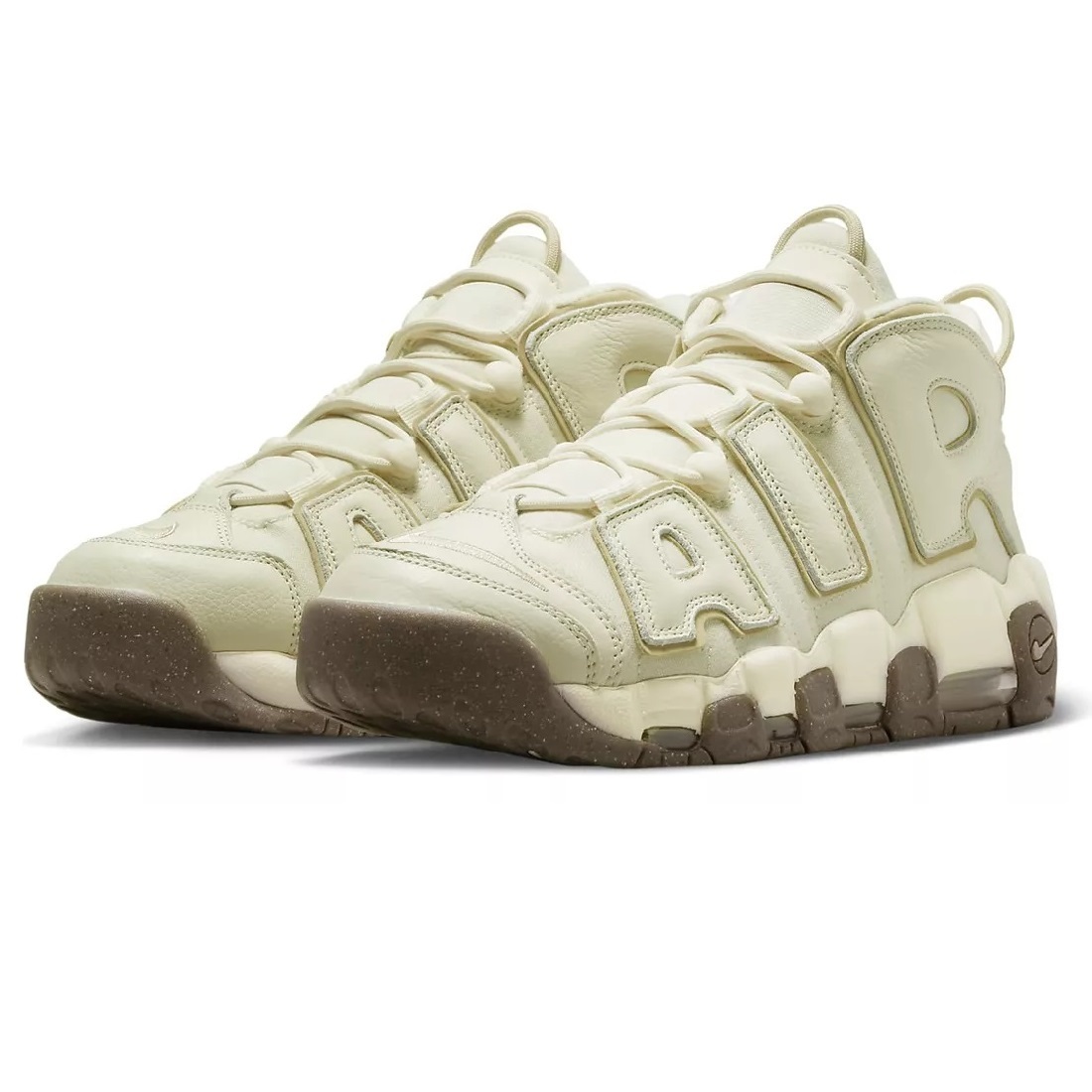 ☆NIKE AIR MORE UPTEMPO 96 淡白/薄ベージュ/濃茶 27.0cm ナイキ エア モアアップテンポ 96 DV7230-100