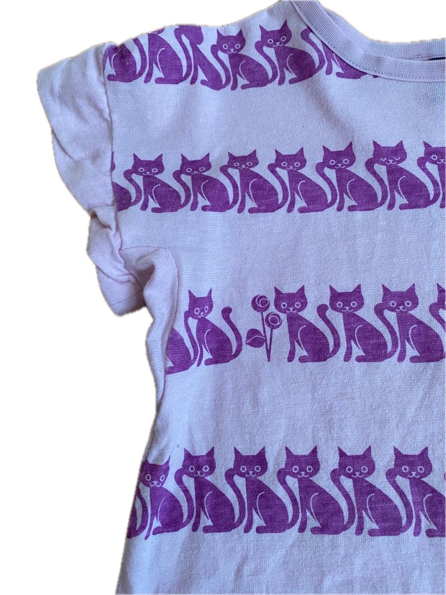 ANNA SUI mini ネコ柄　Tシャツ　半袖カットソー　100