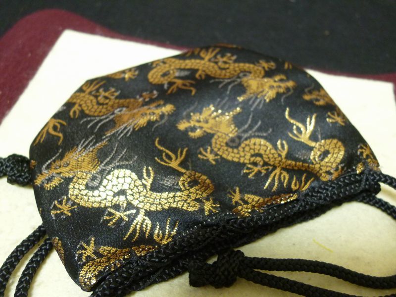  piece sack festival *.. person shogi piece sack *.. work high class gold .[ gold thread . dragon .]( futoshi cord )