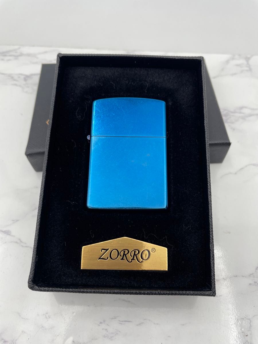 ZORRO ゾロ　ヴィンテージ風　オイルライター　数量限定！　高品質　ブルー　無地　即日発送