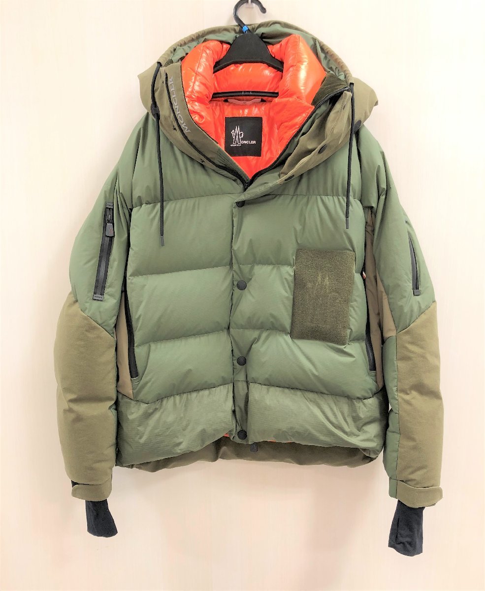 ★Moncler モンクレール グルノーブル ダウンジャケット WIESE GIUBBOTTO カーキ×オレンジ size2 中古★002634