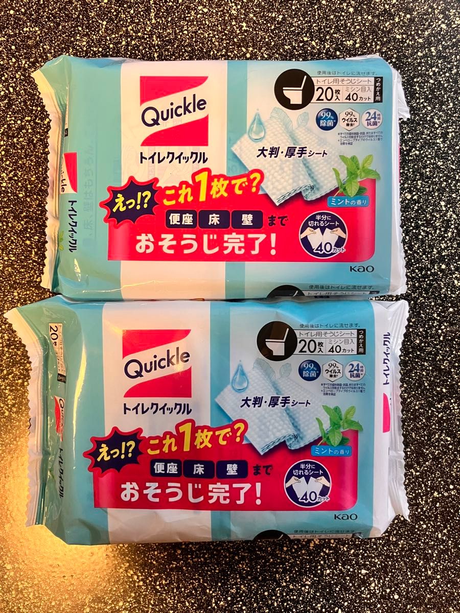 クイックル トイレクイックル つめかえ用 ジャンボパック ミント 20枚 × 2