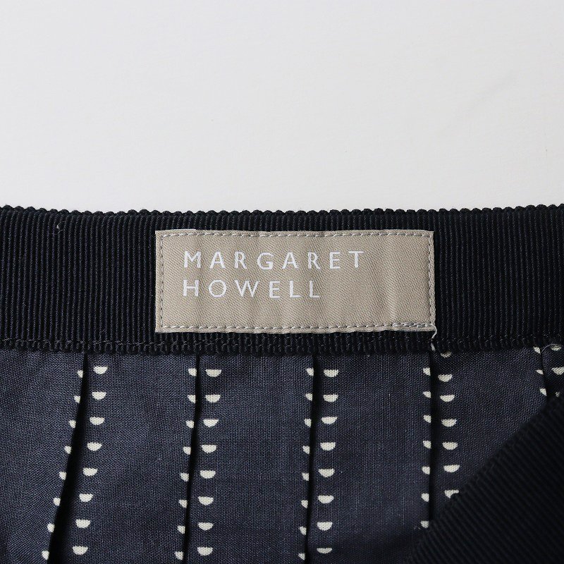 マーガレットハウエル MARGARET HOWELL コットン 半円ドット タックスカート 2/チャコール ボトムス【2400013728409】_画像8