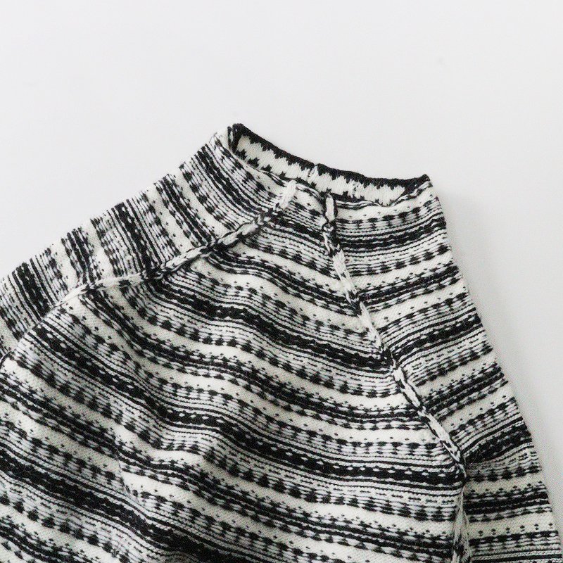 美品 2021AW MM6 メゾンマルジェラ Maison Margiela Insideout knit インサイドアウトニット /ホワイト ブラック 【2400013715270】