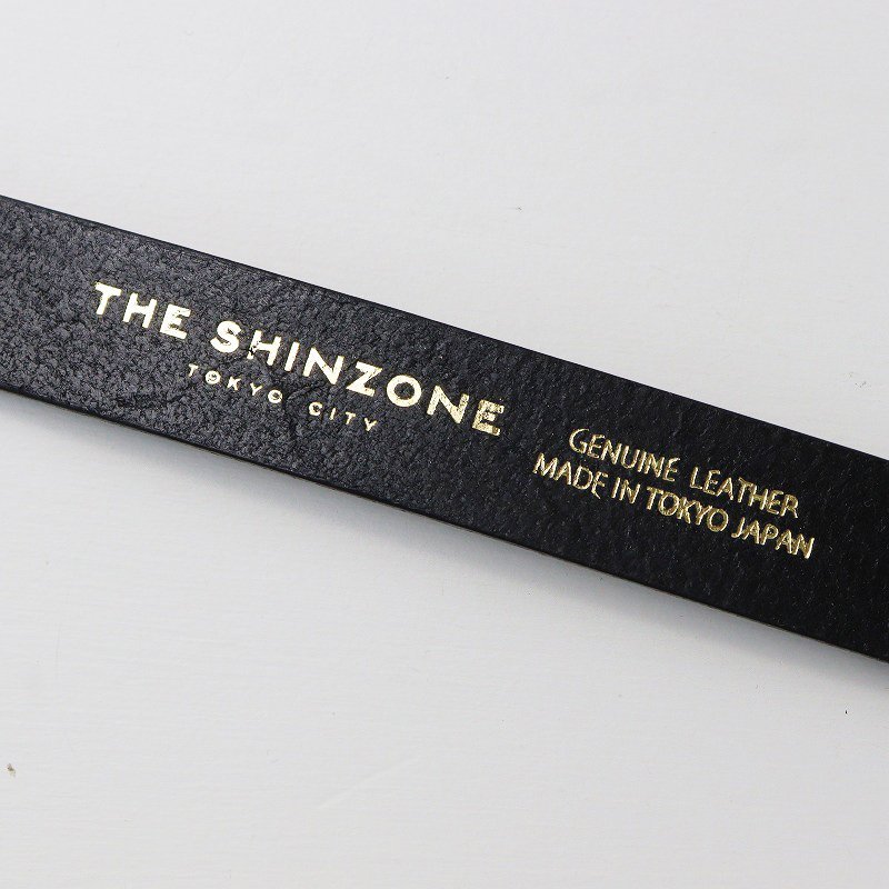 美品 シンゾーン THE SHINZONE レザー スリムベルト /ブラック アクセサリー 本革 GENUINE LEATHER 皮革 細め【2400013728645】_画像7