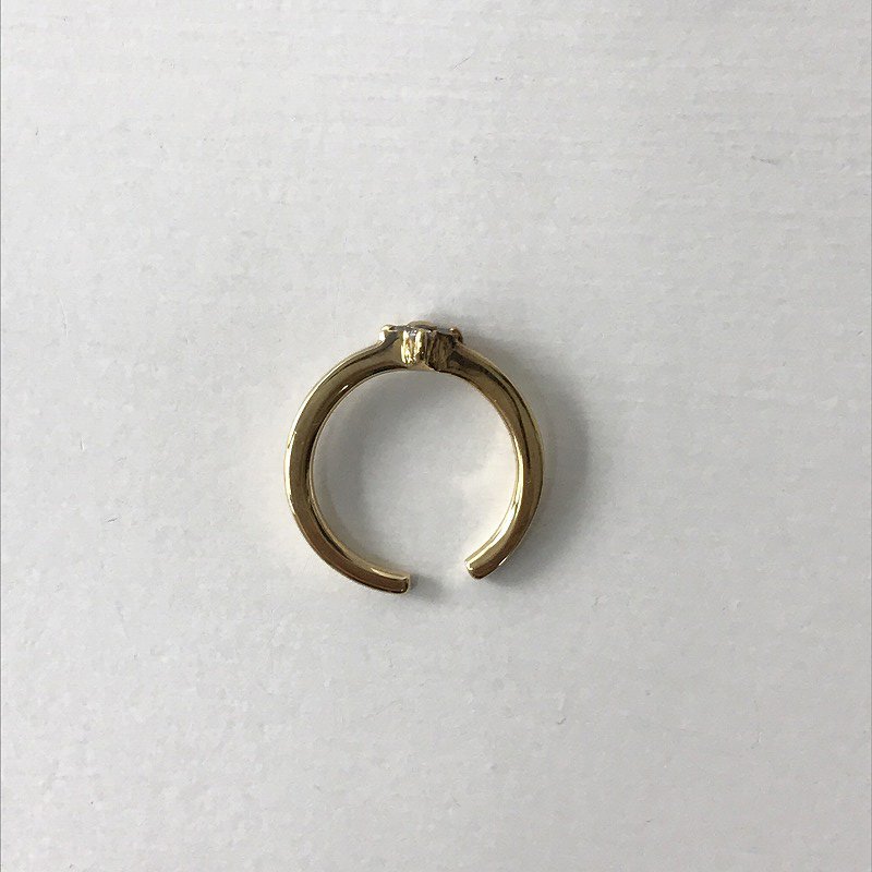 美品 パティエラ PAS TIERRA ダイヤモンドリング 0.04ct/ゴールド アクセサリー イヤーカフ【2400013748285】_画像4