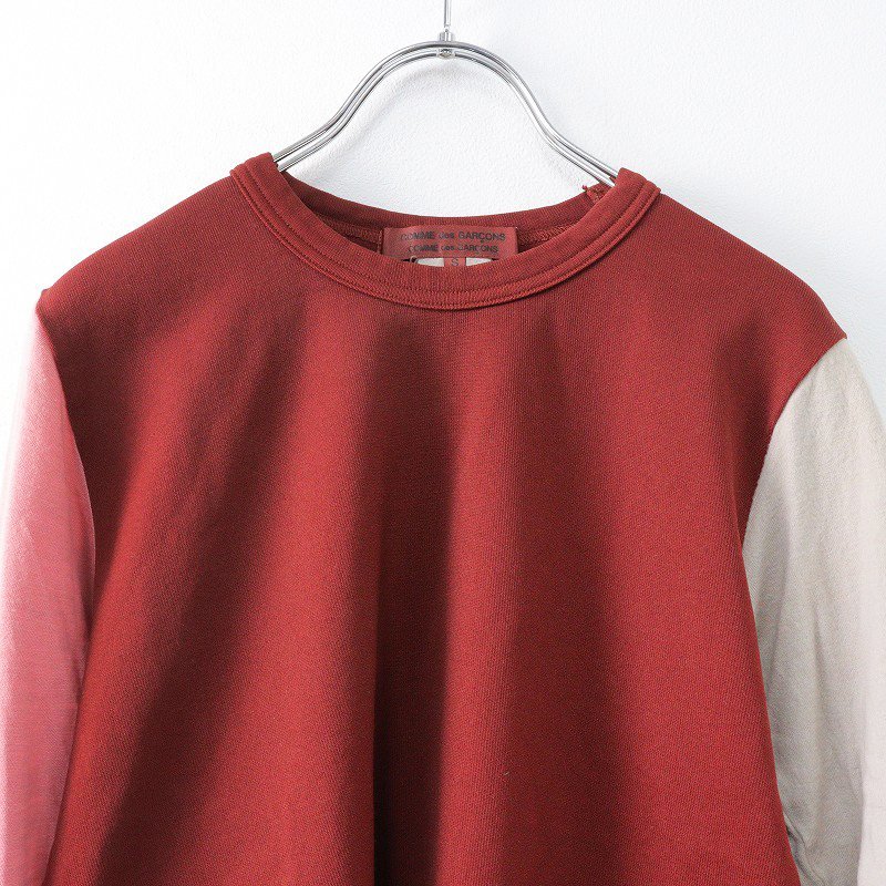 AD2008 com com Comme des Garcons COMME des GARCONS poly- ..× wool switch pull over S/ red beige pink [2400013757034]