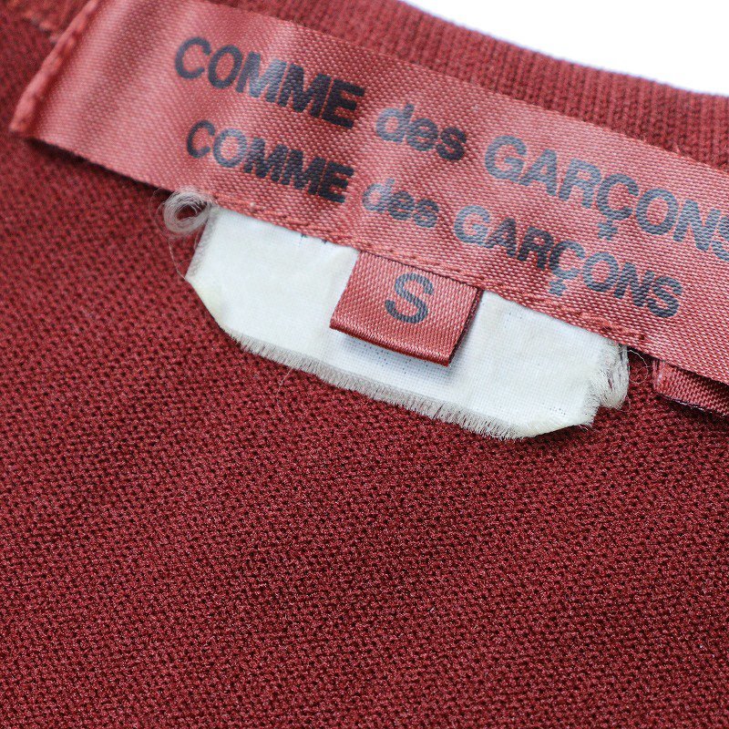 AD2008 com com Comme des Garcons COMME des GARCONS poly- ..× wool switch pull over S/ red beige pink [2400013757034]