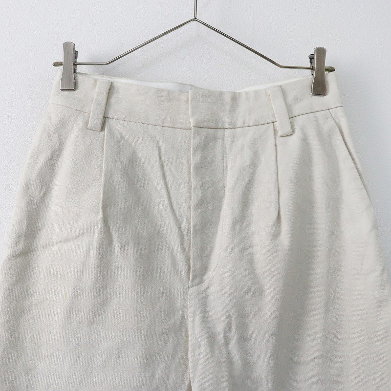 2020AW マーガレットハウエル MARGARET HOWELL WASHED COTTON TWILL ウォッシュド コットン パンツ 1/アイボリー【2400013716758】_画像4