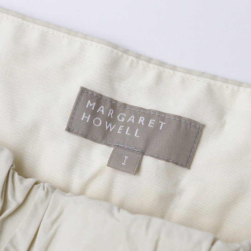 2022SS マーガレットハウエル MARGARET HOWELL PLAIN COTTON SILK コットン シルク パンツ 1/オフホワイト 【2400013716765】_画像10