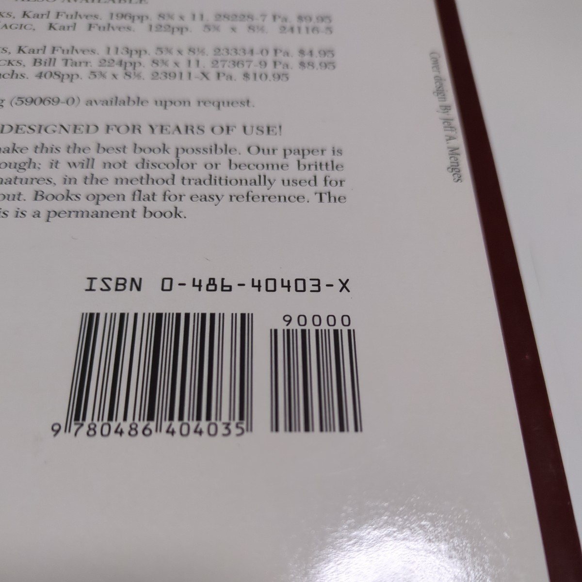 洋書 英語版 Martin Gardner's Table Magic 中古 マルティン・ガードナー ペーパーバック Dover Magic Books マジック 手品 02201F007_画像2