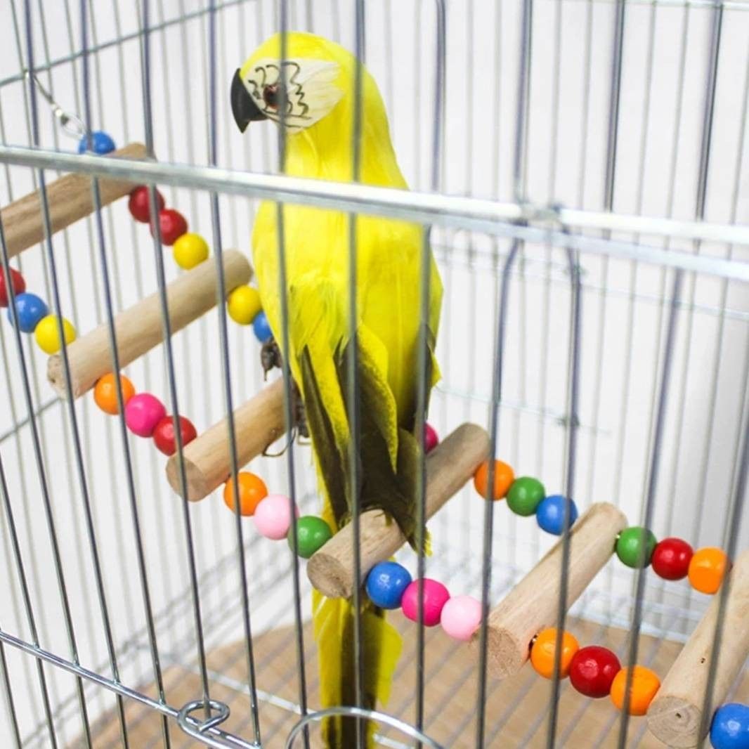 鳥用 止まり木 ハシゴ おもちゃ 木製 インコ オウム Pb1