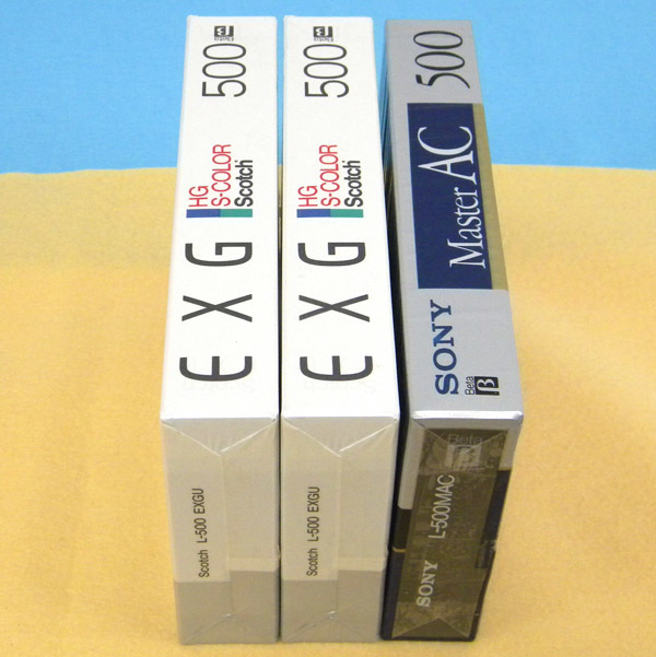 ★ 【未使用品】Beta ビデオテープ / SONY ソニー Master AC L-500・1本 ＆ Scotch HG SUPER COLOR L-500 Beta・2本 【３本セット】_画像3