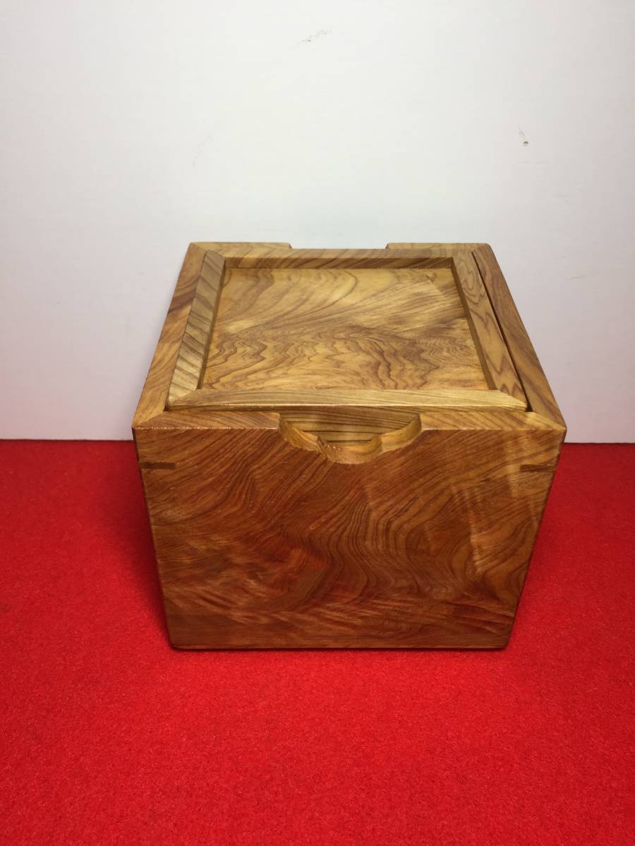 10 high class piece box . tree shop . Japanese cedar handicraft interior furniture World Heritage case accessory box key box 