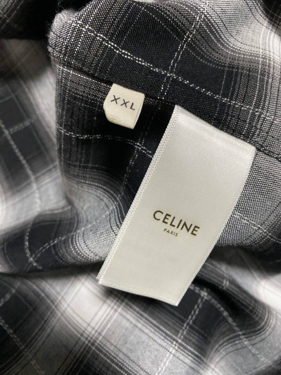 celine 白黒チェックシャツ XXL セリーヌ hedi slimane エディ celine 白黒チェックシャツ XXL セリーヌ hedi slimane エディ