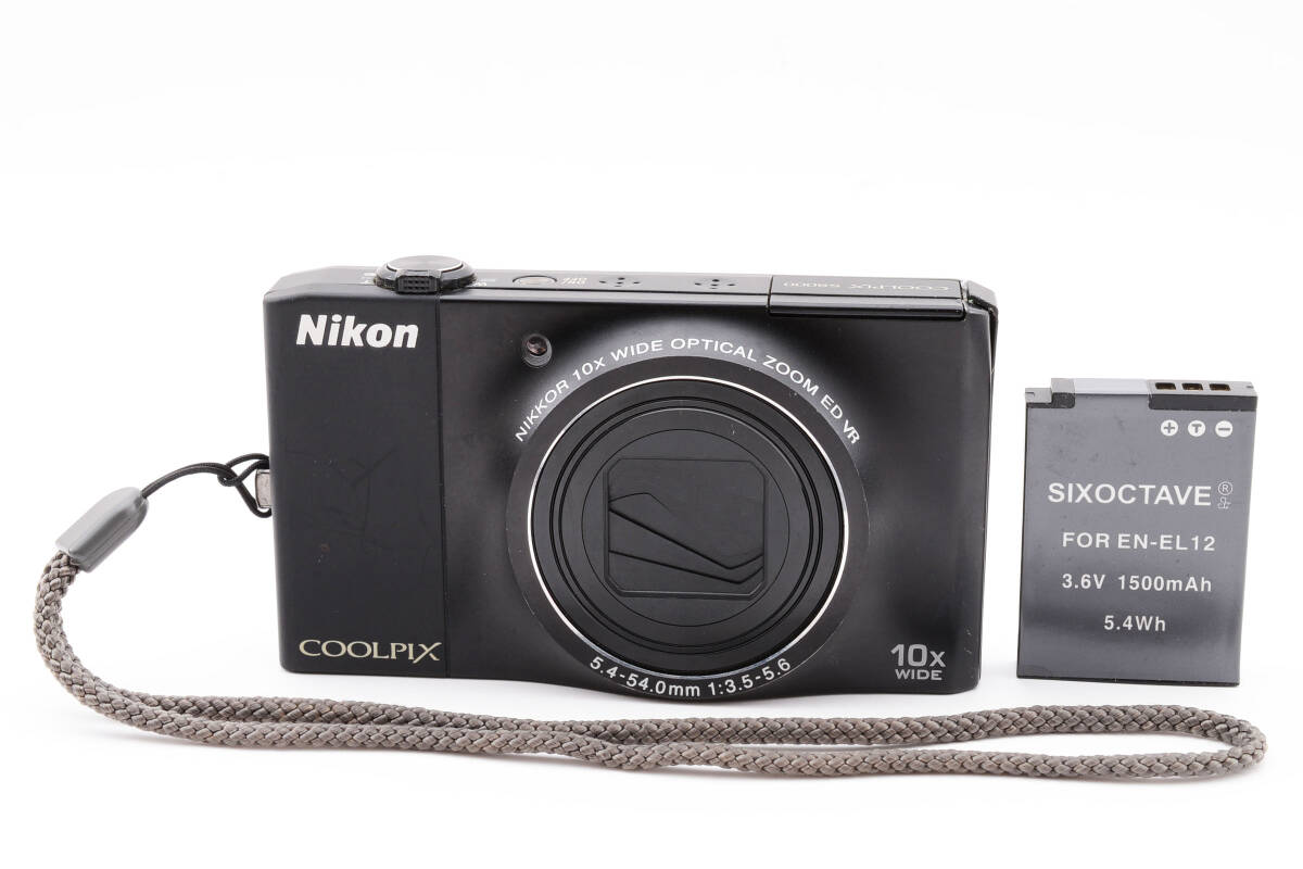 3366 【良品】 Nikon Coolpix S8000 Black Digital Camera With Battery ニコン コンパクトデジタルカメラ 0218