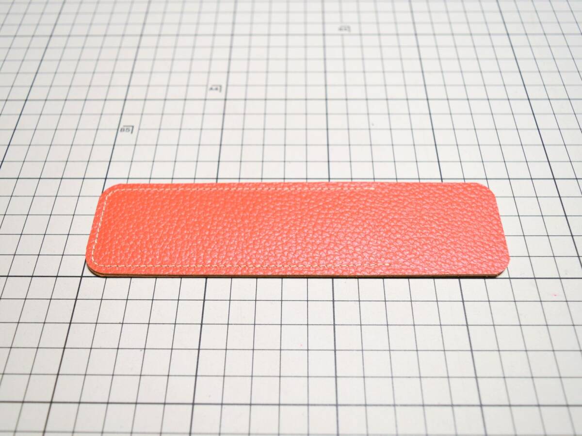  leather * original leather pen case holder independent cow leather 1 pcs for 14g H orange series orange color 