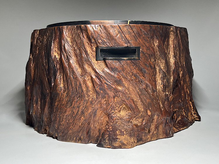 【瑞】木製　火鉢　天然木製　＊（虫食い有り）重さ：約６４００ｇ_画像1
