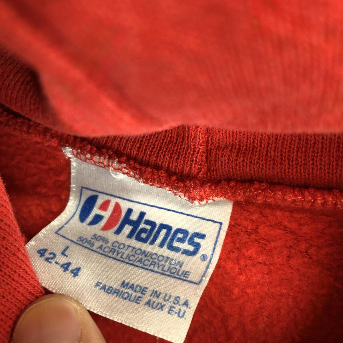 80s 90s USA製 HANES ヘインズ スウェットパーカー レッド L 80s 90s USA製 HANES ヘインズ スウェットパーカー レッド L