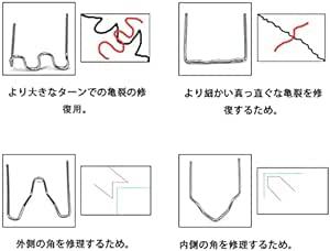 ZKTOOL 6種類 600個 ユニバーサル電熱ピン 溶着ピン 溶接ステープル 溶接機用修理ツールセット プラリペアキット プラス_画像5