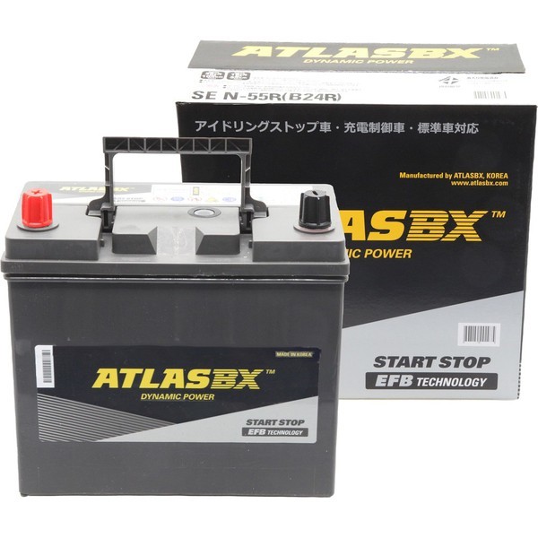 ATLASBX アトラス AT N-55R 国産車バッテリー アイドリングストップ車用 EFB Technologyの画像1