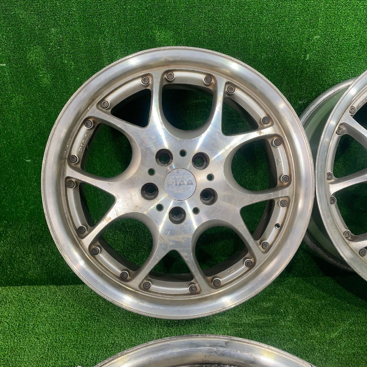 18×7.5j 5h ＋53 114.3 RACING PIAA レーシングピア アルミ ホイール ホイル 18 インチ in 5穴 pcd 4本 菅18-532_画像5