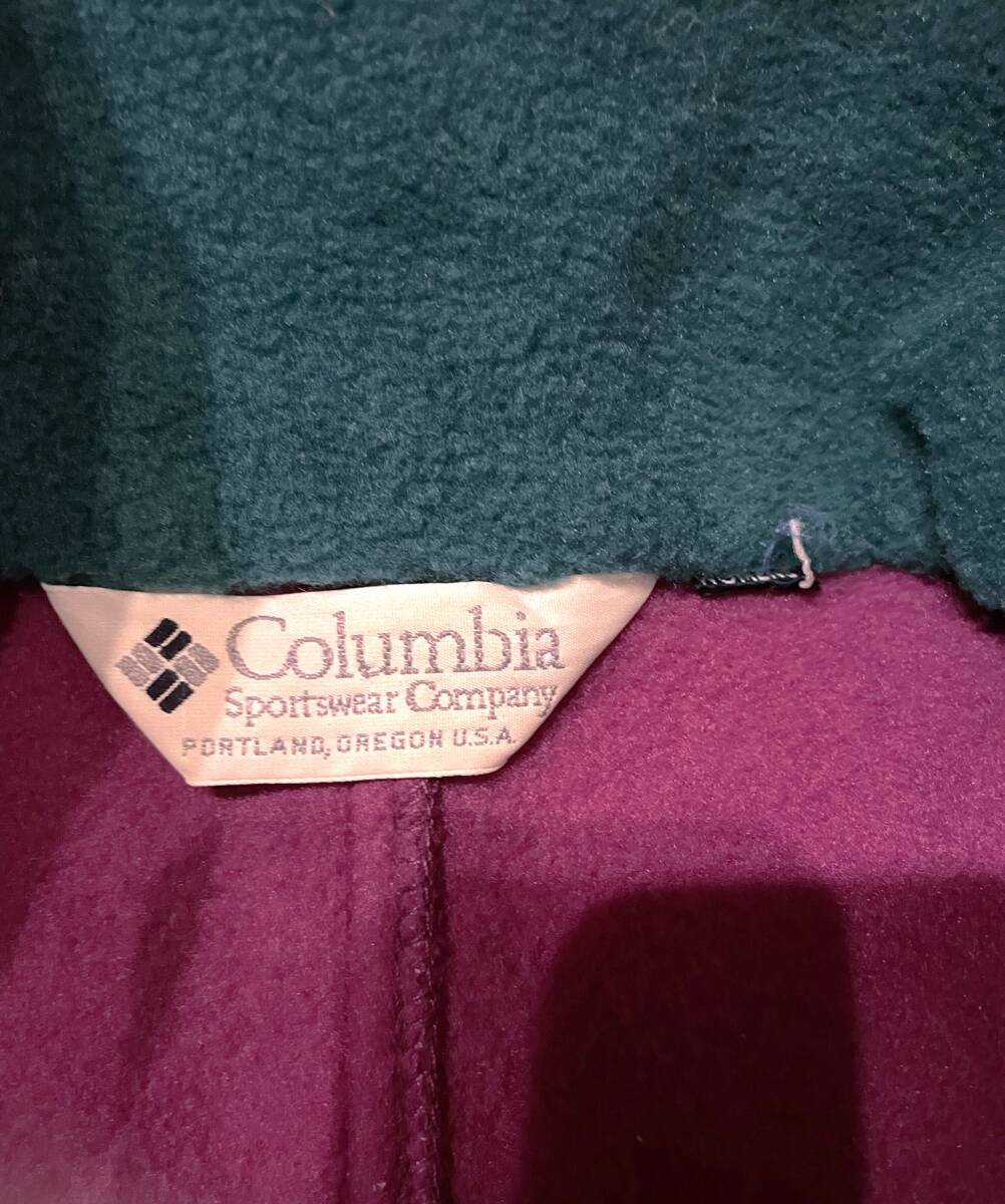 美品 COLUMBIA コロンビア 90s USA製 フリース ジャケット L～XL