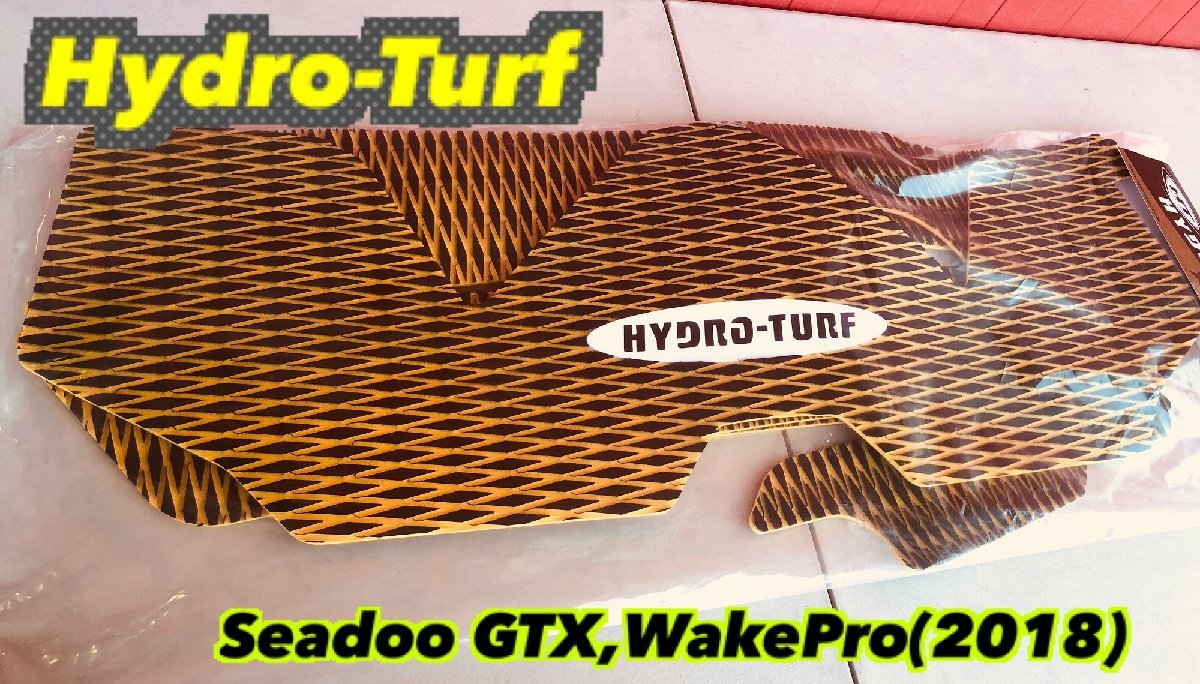 ★セール★《HT893CD2TPBKYL》HYDRO-TURF SEADOO GTX300（2018） DECK MAT BLK/YEL ハイドロターフ デッキマット シードゥ ダイヤ_画像1