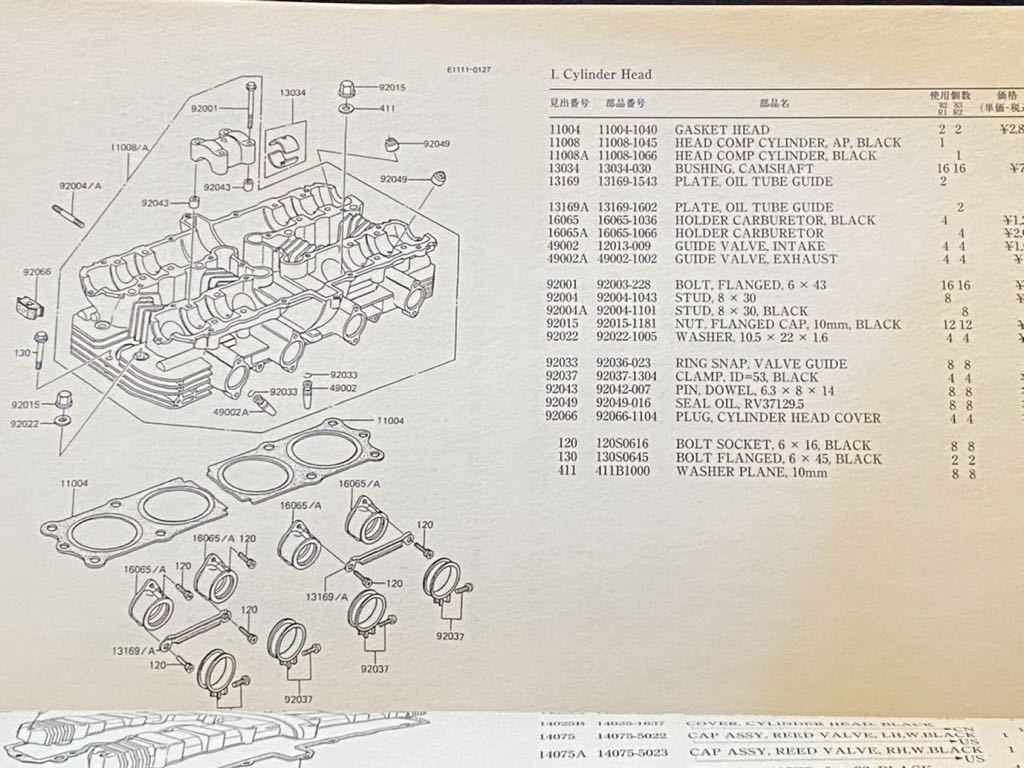送料込み カワサキ Z1000R 純正 パーツ リスト カタログ/Z1000/R1/R2 アメリカ カナダ 北米 仕様 KZ1000/R ローソン レプリカ(検 Z1000 J P_画像4