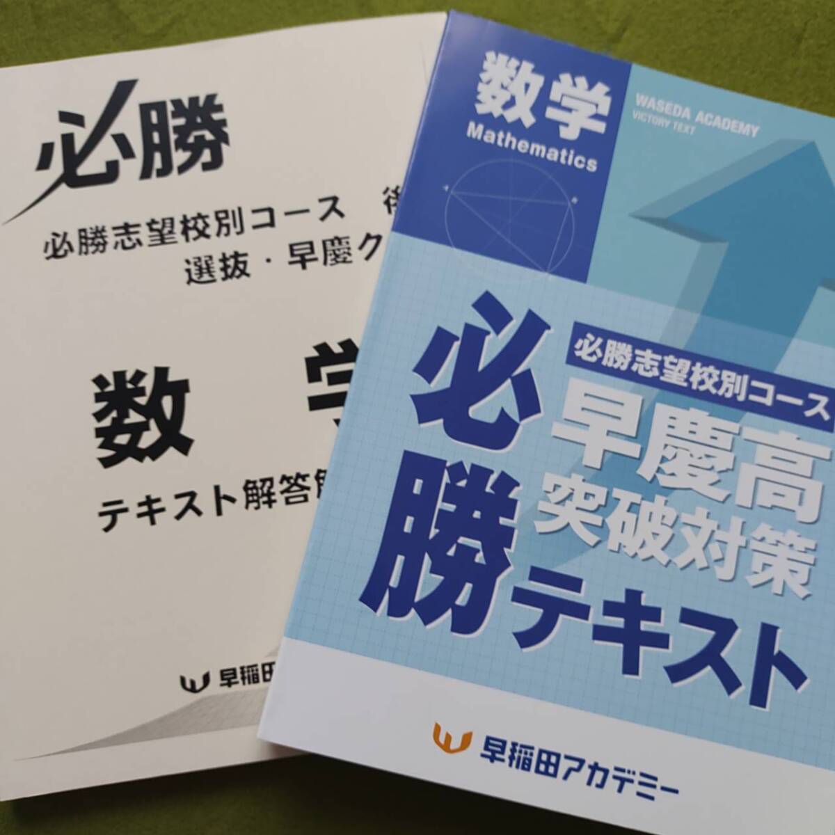 早稲田アカデミー 早慶必勝テキスト 数学 後期 必勝志望校別コース 中3 