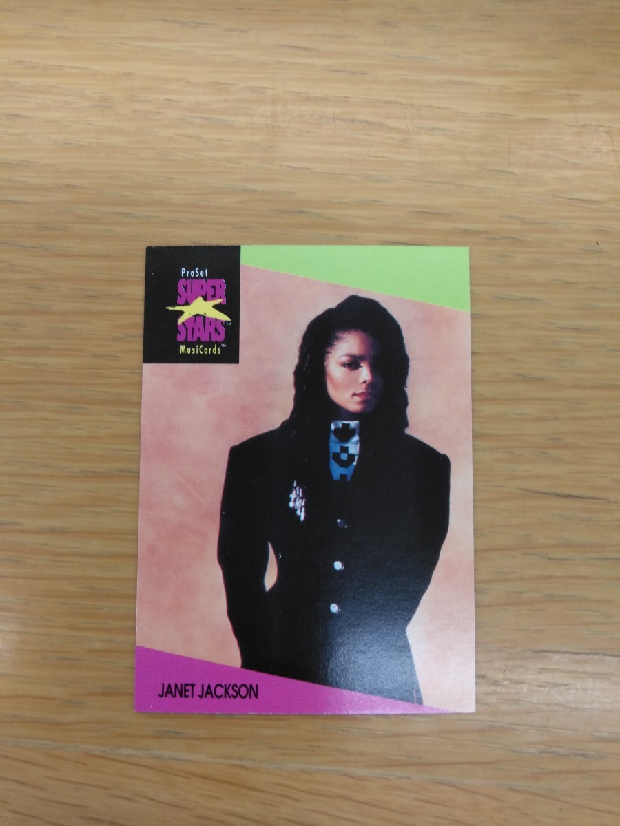 pro set super stars muricards music cards 58 janet jackson トレカ ジャケット ジャクソン_画像1