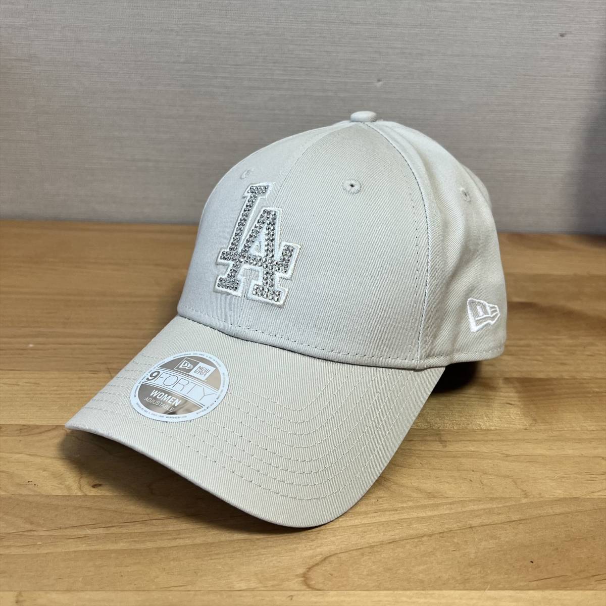 New Era ニューエラ キャップ LAドジャース ベージュ ラインストーン 野球帽 大谷