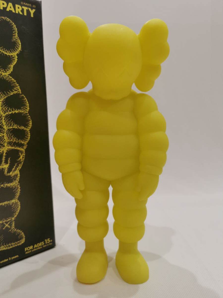 中古品 KAWS WHAT PARTY YELLOW_画像3