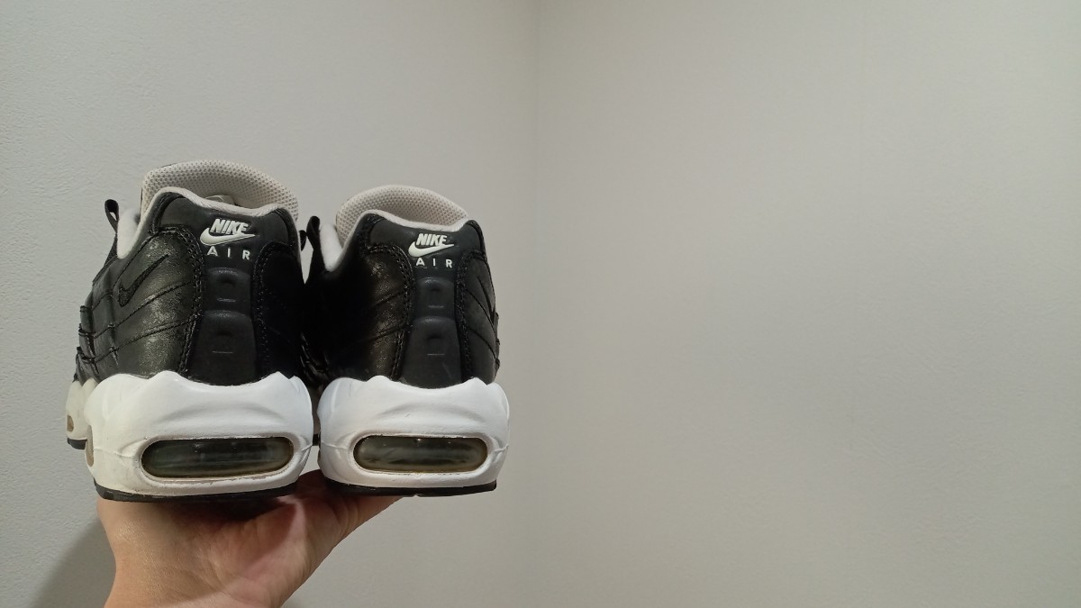 K23【特価/Used/入手困難】NIKE ID AIR MAX 95 BLACK_WHITE/Jordan sb force atmos AIRMAX dunk acg supreme 1 2 4 95 97 90 _画像3